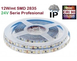 Tira LED 5 mts Flexible 24V 60W 600 Led SMD 2835 IP65, Serie Profesional IRC >90